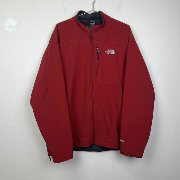 Vintage The North Face Red Softshell Jacket -  Size Large - Picture 1 of 6